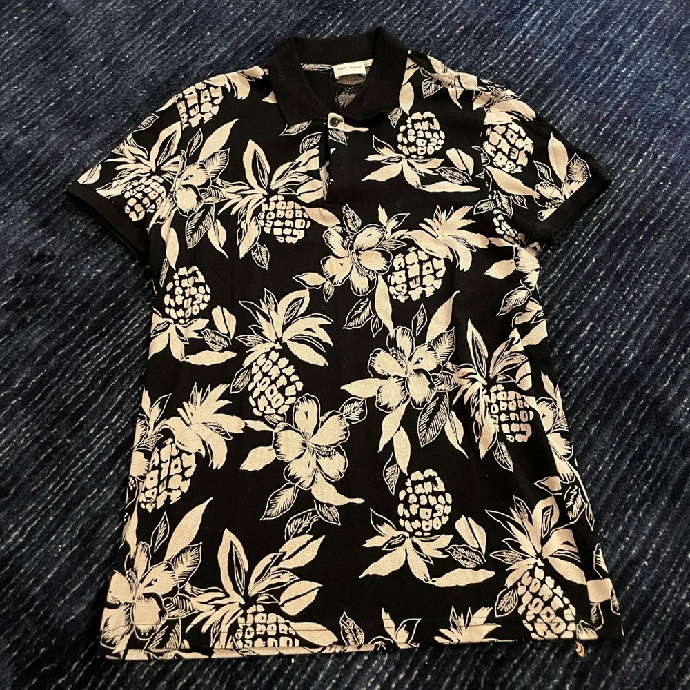 Saint Laurent Patterned Polo